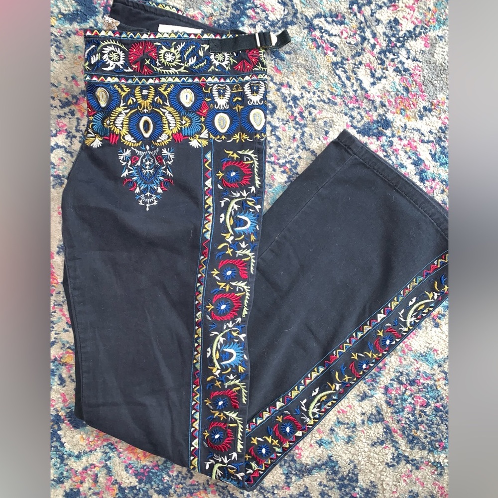 Embellished black flare like pants